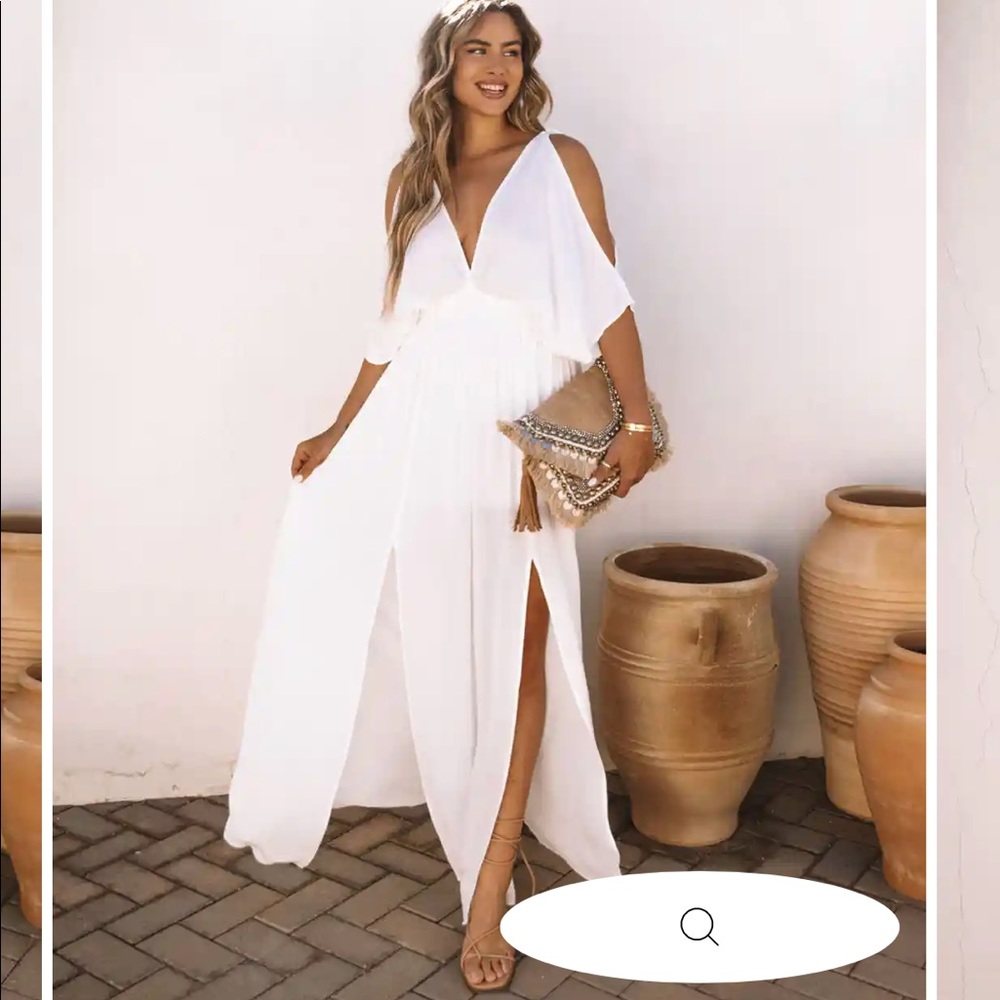 White Flowy Dress